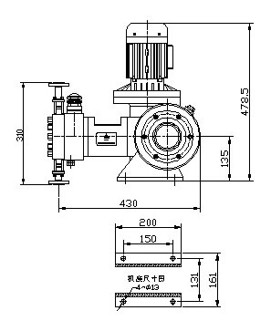 JYZ系列液压隔膜式计量泵安装尺寸
