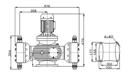 GB-S系列隔膜式计量泵安装尺寸